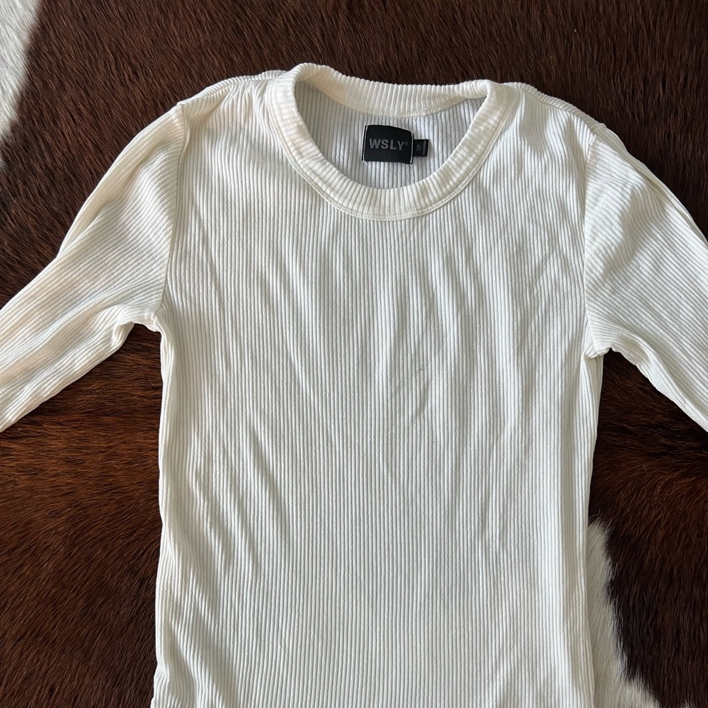 WSLY long sleeve ribbed top